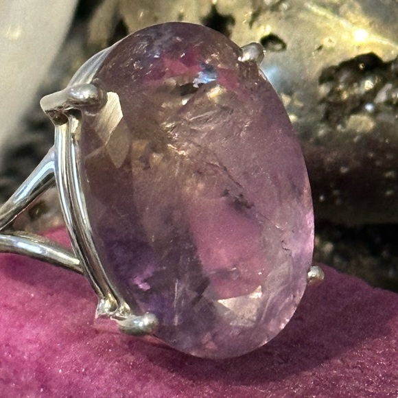 Amethyst citrine stunning sterling silver ring - Picture 4 of 14